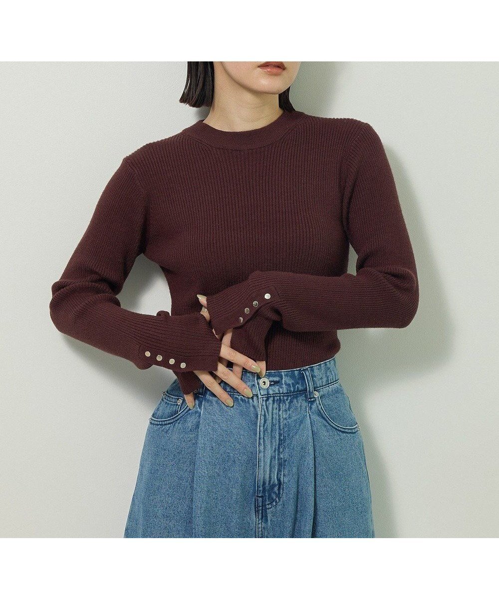 【グリーンパークス/Green Parks】のもちやわ袖口釦リブニットプルオーバー インテリア・キッズ・メンズ・レディースファッション・服の通販 founy(ファニー) ファッション Fashion レディースファッション Fashion for Women トップス・カットソー Cut & Sew Tops ニット Knit Tops & Sweaters カジュアルプルオーバー・ニットトップス Pullovers & Knit Tops / Casual Pullovers おすすめ Recommended / Our Picks インナー Innerwear セーター Sweater, Knitwear フィット Fit, Slim Fit ベーシック Basic, Essential ポケット Pocket, Pocket Detail メタル Metal, Metal Parts エレガント 上品 Elegant A/W・秋冬 Autumn/Winter Brown|ID: prp329100004739323 ipo3291000000034234568