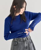 【グリーンパークス/Green Parks】のもちやわ袖口釦リブニットプルオーバー 人気、トレンドファッション・服の通販 founy(ファニー) ファッション Fashion レディースファッション Fashion for Women トップス・カットソー Cut & Sew Tops ニット Knit Tops & Sweaters カジュアルプルオーバー・ニットトップス Pullovers & Knit Tops / Casual Pullovers おすすめ Recommended / Our Picks インナー Innerwear セーター Sweater, Knitwear フィット Fit, Slim Fit ベーシック Basic, Essential ポケット Pocket, Pocket Detail メタル Metal, Metal Parts エレガント 上品 Elegant A/W・秋冬 Autumn/Winter thumbnail Blue|ID: prp329100004739323 ipo3291000000034234570