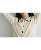 【グリーンパークス/Green Parks】の配色レイヤードポロリブニットカーディガン Ivory|ID: prp329100004739341 ipo3291000000034234690