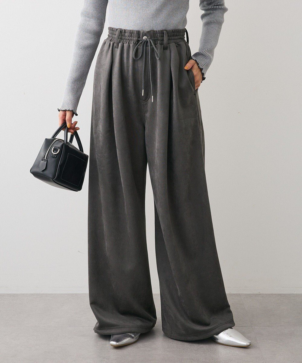 【グリーンパークス/Green Parks】の・SUGAR SPOON スエードポンチカーブパン インテリア・キッズ・メンズ・レディースファッション・服の通販 founy(ファニー) ファッション Fashion レディースファッション Fashion for Women パンツ Pants & Trousers おすすめ Recommended / Our Picks トレンド Trend, Trending Now ポケット Pocket, Pocket Detail ワイド Wide, Wide Fit A/W・秋冬 Autumn/Winter Charcoal Gray|ID: prp329100004739345 ipo3291000000034234749