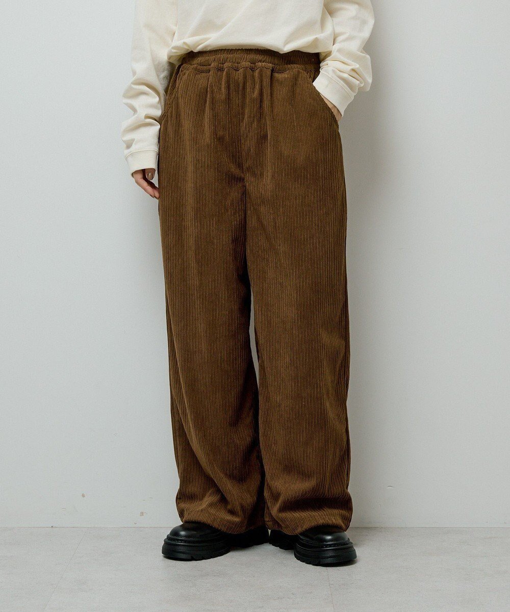 【グリーンパークス/Green Parks】の・ELENCARE DUE コーデュロイイージーパン インテリア・キッズ・メンズ・レディースファッション・服の通販 founy(ファニー) ファッション Fashion レディースファッション Fashion for Women パンツ Pants & Trousers おすすめ Recommended / Our Picks コーデュロイ Corduroy, Cord Fabric ストレート Straight, Straight Cut ポケット Pocket, Pocket Detail ワイド Wide, Wide Fit A/W・秋冬 Autumn/Winter Brown|ID: prp329100004739348 ipo3291000000034325891