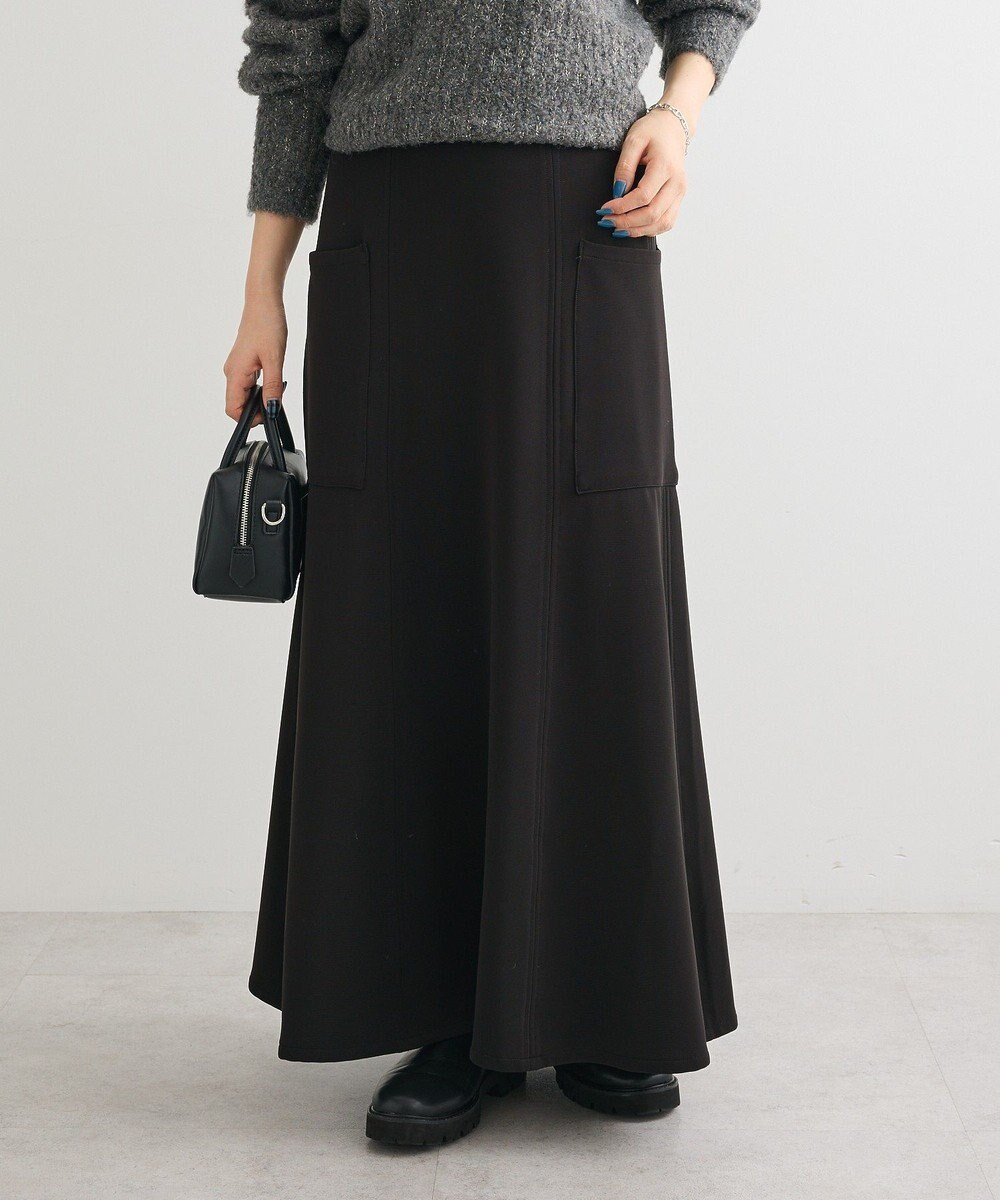 【グリーンパークス/Green Parks】の・ELENCARE DUE サイドポケットフレアスカー インテリア・キッズ・メンズ・レディースファッション・服の通販 founy(ファニー) ファッション Fashion レディースファッション Fashion for Women スカート Skirts ストレッチ Stretch, Stretchy Fabric フィット Fit, Slim Fit フレア Flare, Flared ポケット Pocket, Pocket Detail A/W・秋冬 Autumn/Winter Black|ID: prp329100004739351 ipo3291000000034537100