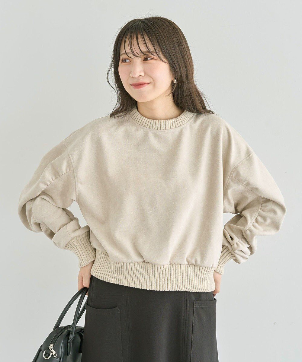 【グリーンパークス/Green Parks】の・ELENCARE DUE スエードポンチプルオーハ インテリア・キッズ・メンズ・レディースファッション・服の通販 founy(ファニー) ファッション Fashion レディースファッション Fashion for Women トップス・カットソー Cut & Sew Tops シャツ・ブラウス・オフィスカジュアル Elegant Blouses & Button-Ups ロングTシャツ・Tシャツ Longline T-Shirts & Tees カットソー・ベーシックTシャツ Cut-and-Sewn Tops / Stretch Tees & Basics インナー Innerwear カットソー Cut and Sewn Top ギャザー Gathered, Ruffled シンプル Simple, Minimal バランス Balance, Style Balance ボトム Bottoms, Lower Wear ポケット Pocket, Pocket Detail ワイド Wide, Wide Fit A/W・秋冬 Autumn/Winter Ivory|ID: prp329100004739352 ipo3291000000034234816