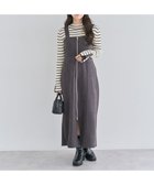 【グリーンパークス/Green Parks】の・ELENCARE DUE スエードポンチジャンスカ 人気、トレンドファッション・服の通販 founy(ファニー) ファッション Fashion レディースファッション Fashion for Women ワンピース Dresses おすすめ Recommended / Our Picks インナー Innerwear ギャザー Gathered, Ruffled ポケット Pocket, Pocket Detail エレガント 上品 Elegant A/W・秋冬 Autumn/Winter thumbnail Charcoal Gray|ID: prp329100004739355 ipo3291000000035632798