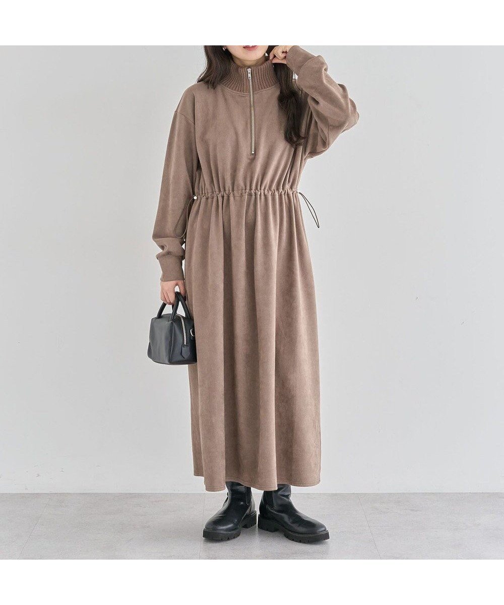 【グリーンパークス/Green Parks】の・ELENCARE DUE スエードポンチワンピース インテリア・キッズ・メンズ・レディースファッション・服の通販 founy(ファニー) ファッション Fashion レディースファッション Fashion for Women ワンピース Dresses おすすめ Recommended / Our Picks シンプル Simple, Minimal スポーティ Sporty, Casual Athletic フェミニン Feminine, Girly ポケット Pocket, Pocket Detail A/W・秋冬 Autumn/Winter Brown|ID: prp329100004739357 ipo3291000000034234858