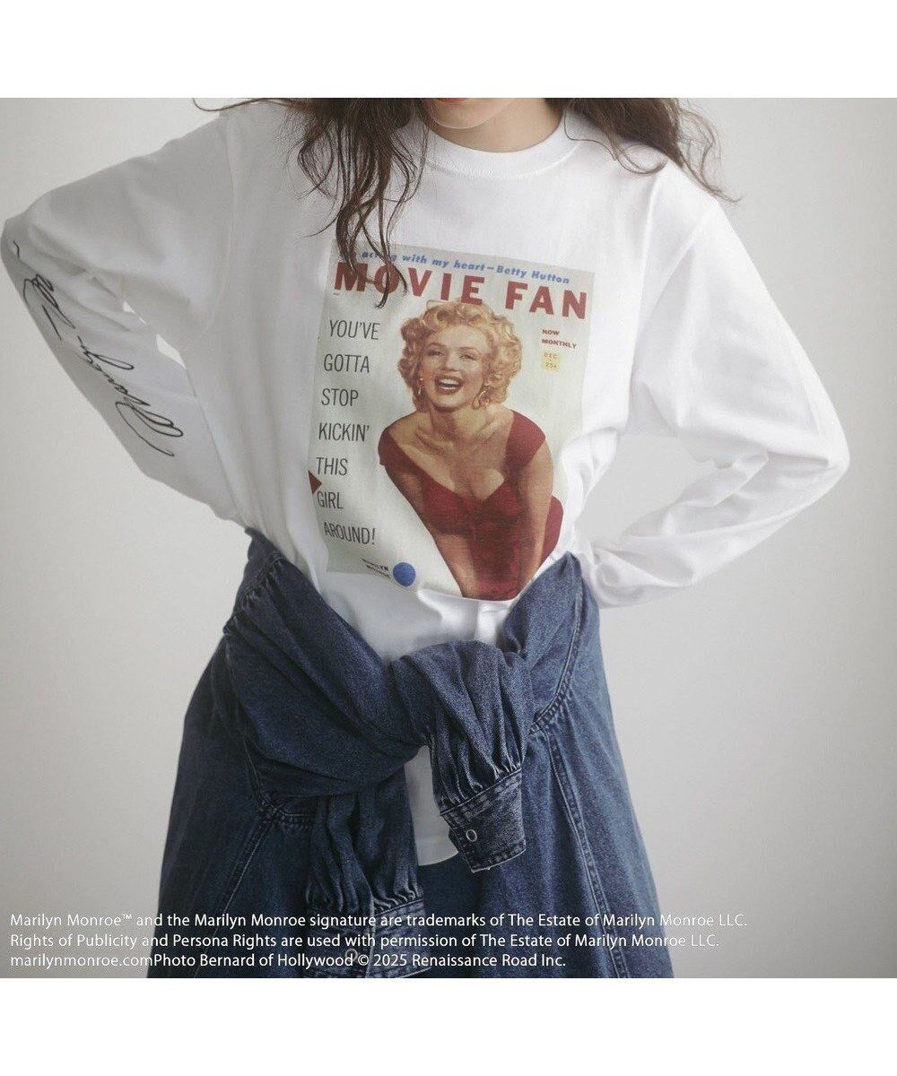 【グリーンパークス/Green Parks】のMarilyn Monroe マガジンptロンTEE 人気、トレンドファッション・服の通販 founy(ファニー) ファッション Fashion レディースファッション Fashion for Women トップス・カットソー Cut & Sew Tops シャツ・ブラウス・オフィスカジュアル Elegant Blouses & Button-Ups ロングTシャツ・Tシャツ Longline T-Shirts & Tees カットソー・ベーシックTシャツ Cut-and-Sewn Tops / Stretch Tees & Basics カットソー Cut and Sewn Top スリーブ Sleeve, Long Sleeve / Short Sleeve プリント Print, Printed Pattern ベーシック Basic, Essential ボトム Bottoms, Lower Wear ポケット Pocket, Pocket Detail ロング Long, Long-Length A/W・秋冬 Autumn/Winter other-1|ID: prp329100004739360 ipo3291000000034234868
