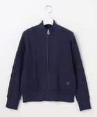 【23区 ゴルフ/NIJYUSANKU GOLF】の【WOMEN】ラメケーブルジップアップカーディガン 防風裏地付き ネイビー系|ID: prp329100004739366 ipo3291000000034234910