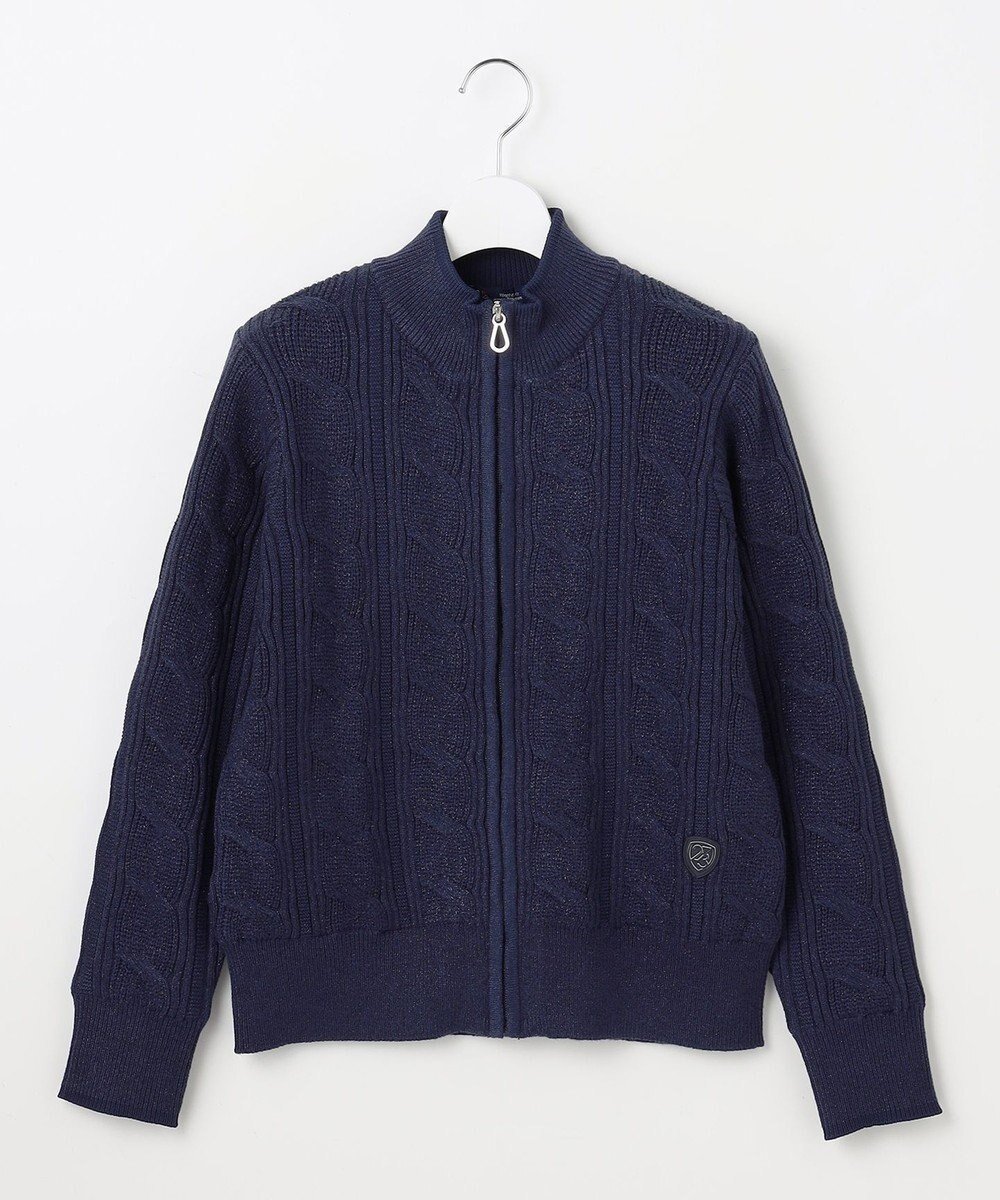 【23区 ゴルフ/NIJYUSANKU GOLF】の【WOMEN】ラメケーブルジップアップカーディガン 防風裏地付き インテリア・キッズ・メンズ・レディースファッション・服の通販 founy(ファニー) ファッション Fashion レディースファッション Fashion for Women トップス・カットソー Cut & Sew Tops ニット Knit Tops & Sweaters カーディガン・羽織り Layered Style Cardigans カーディガン Cardigan, Knitwear 軽量 Lightweight, Ultra Light シンプル Simple, Minimal スタイリッシュ Stylish, Fashionable スタンド Stand Collar, Upright Stand セーター Sweater, Knitwear 防寒 Cold Protection, Winter-Ready ラウンド Round, Round Neck A/W・秋冬 Autumn/Winter エレガント 上品 Elegant ゴルフ Golf ネイビー系|ID: prp329100004739366 ipo3291000000034234910