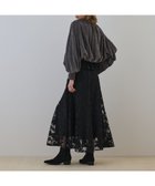 【グレース コンチネンタル/GRACE CONTINENTAL】のエンブロイダリーフレアスカート ブラック|ID: prp329100004739374 ipo3291000000034234990