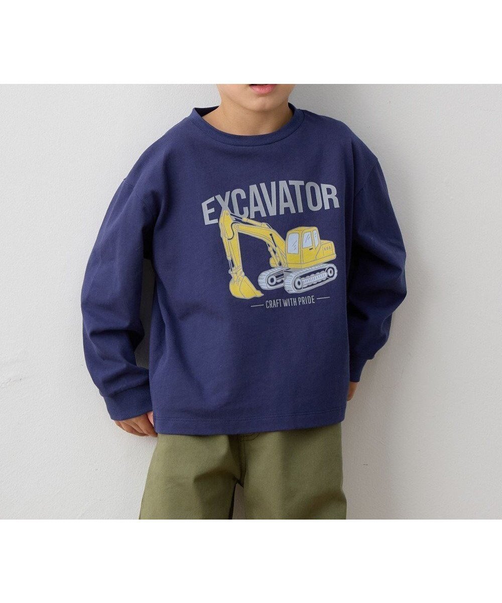 【エニィ/ANY / KIDS】のはたらく車プリント 長袖Tシャツ インテリア・キッズ・メンズ・レディースファッション・服の通販 founy(ファニー) ファッション Fashion キッズファッション Fashion for Kids トップス・カットソー Cut & Sew Tops カットソー Cut and Sewn Top スマホ Smartphone, Mobile Device トレンド Trend, Trending Now 長袖 Long Sleeve, Full Sleeve フロント Front, Front Design プリント Print, Printed Pattern ポケット Pocket, Pocket Detail ロング Long, Long-Length A/W・秋冬 Autumn/Winter 冬 Winter / This Winter おすすめ Recommended / Our Picks 2025年 2025 2025-2026秋冬・A/W Autumn/Winter 2025–26 AW25–26 ネイビー|ID: prp329100004740077 ipo3291000000034241888