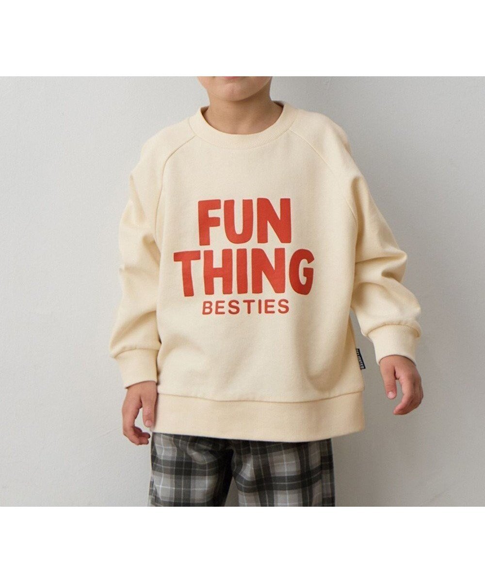 【エニィ/ANY / KIDS】のロゴプリント トレーナー 人気、トレンドファッション・服の通販 founy(ファニー) 　ファッション　Fashion　キッズファッション　Fashion for Kids　トップス・カットソー　Cut & Sew Tops　オレンジ　Orange　秋　Autumn　カラフル　Colorful Design　シンプル　Simple, Minimal　スウェット / スエット　Sweatshirt, Sweatwear　スマホ　Smartphone, Mobile Device　トレンド　Trend, Trending Now　トレーナー　Sweatshirt, Trainer　長袖　Long Sleeve, Full Sleeve　フロント　Front, Front Design　プリント　Print, Printed Pattern　ポケット　Pocket, Pocket Detail　冬　Winter / This Winter　A/W・秋冬　Autumn/Winter　おすすめ　Recommended / Our Picks　2025年　2025　2025-2026秋冬・A/W　Autumn/Winter 2025–26 AW25–26　 other-1|ID: prp329100004740079 ipo3291000000034241893