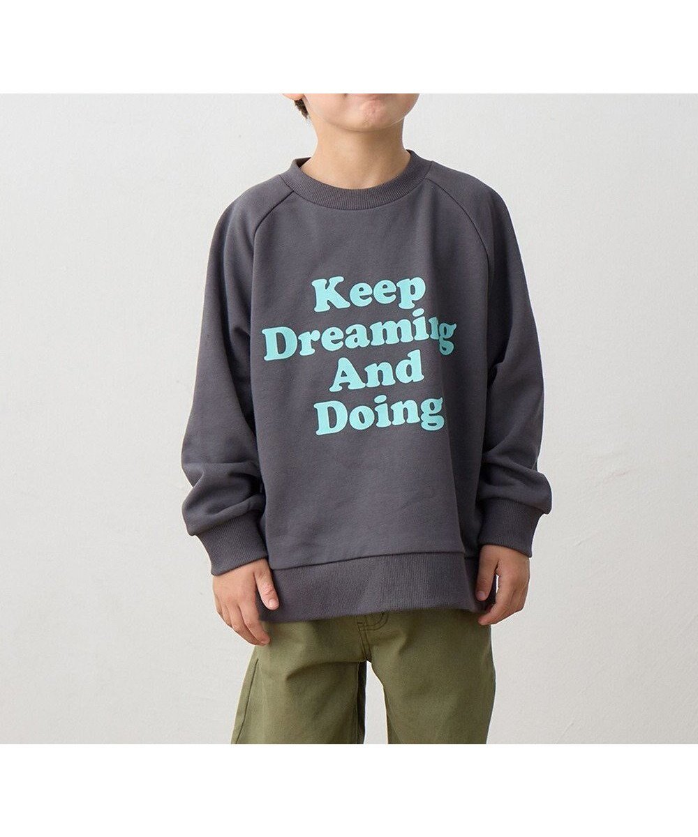 【エニィ/ANY / KIDS】のロゴプリント トレーナー インテリア・キッズ・メンズ・レディースファッション・服の通販 founy(ファニー) 　ファッション　Fashion　キッズファッション　Fashion for Kids　トップス・カットソー　Cut & Sew Tops　オレンジ　Orange　秋　Autumn　カラフル　Colorful Design　シンプル　Simple, Minimal　スウェット / スエット　Sweatshirt, Sweatwear　スマホ　Smartphone, Mobile Device　トレンド　Trend, Trending Now　トレーナー　Sweatshirt, Trainer　長袖　Long Sleeve, Full Sleeve　フロント　Front, Front Design　プリント　Print, Printed Pattern　ポケット　Pocket, Pocket Detail　冬　Winter / This Winter　A/W・秋冬　Autumn/Winter　おすすめ　Recommended / Our Picks　2025年　2025　2025-2026秋冬・A/W　Autumn/Winter 2025–26 AW25–26　チャコール|ID: prp329100004740079 ipo3291000000034241895