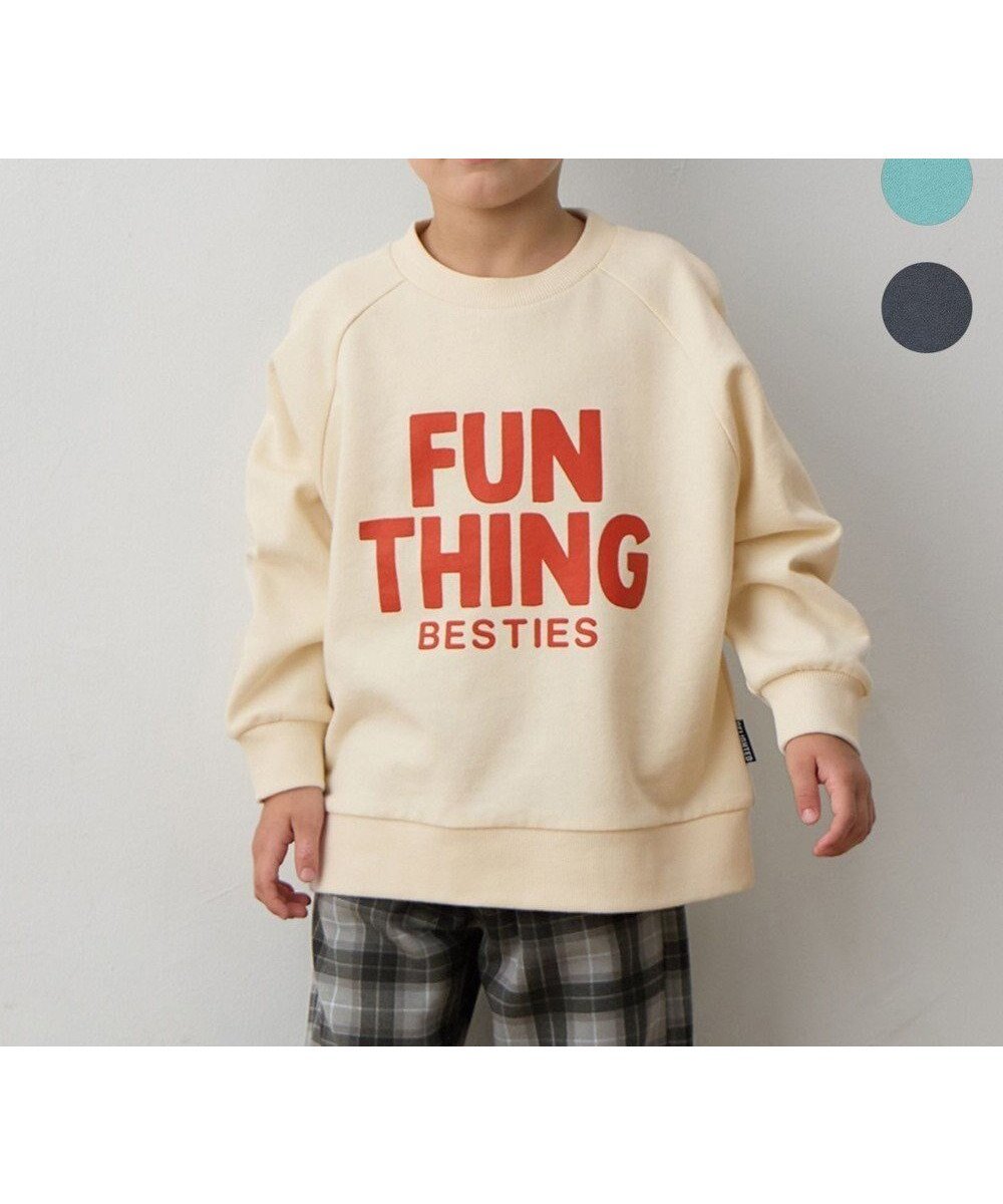【エニィ/ANY / KIDS】のロゴプリント トレーナー 人気、トレンドファッション・服の通販 founy(ファニー) 　ファッション　Fashion　キッズファッション　Fashion for Kids　トップス・カットソー　Cut & Sew Tops　オレンジ　Orange　秋　Autumn　カラフル　Colorful Design　シンプル　Simple, Minimal　スウェット / スエット　Sweatshirt, Sweatwear　スマホ　Smartphone, Mobile Device　トレンド　Trend, Trending Now　トレーナー　Sweatshirt, Trainer　長袖　Long Sleeve, Full Sleeve　フロント　Front, Front Design　プリント　Print, Printed Pattern　ポケット　Pocket, Pocket Detail　冬　Winter / This Winter　A/W・秋冬　Autumn/Winter　おすすめ　Recommended / Our Picks　2025年　2025　2025-2026秋冬・A/W　Autumn/Winter 2025–26 AW25–26　 other-1|ID: prp329100004740079 ipo3291000000034854368