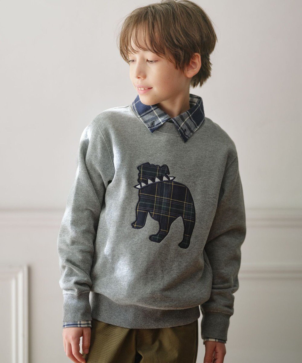 【ジェイ プレス/J.PRESS / KIDS】の【100-130cm】バックブル トレーナー インテリア・キッズ・メンズ・レディースファッション・服の通販 founy(ファニー) ファッション Fashion キッズファッション Fashion for Kids トップス・カットソー Cut & Sew Tops スウェット / スエット Sweatshirt, Sweatwear スポーツ Sports, Activewear スマホ Smartphone, Mobile Device チェック Check, Plaid, Tartan デニム Denim, Jeans Material トレンド Trend, Trending Now トレーナー Sweatshirt, Trainer 定番 Standard, Basic Item 人気 Popular, Best Seller 長袖 Long Sleeve, Full Sleeve パーカー Hoodie, Parka ベーシック Basic, Essential モチーフ Motif, Design Theme A/W・秋冬 Autumn/Winter 冬 Winter / This Winter 2025年 2025 2025-2026秋冬・A/W Autumn/Winter 2025–26 AW25–26 グレー系|ID: prp329100004740084 ipo3291000000034241953