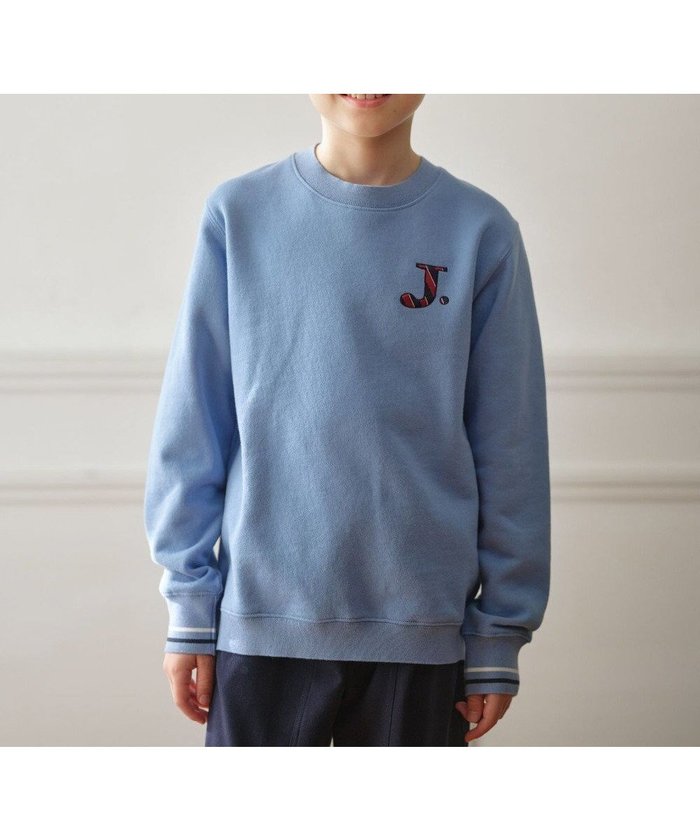 【ジェイ プレス/J.PRESS / KIDS】の【100-130cm】J. レジメンストライプ ロゴ トレーナー インテリア・キッズ・メンズ・レディースファッション・服の通販 founy(ファニー) https://founy.com/ ファッション Fashion キッズファッション Fashion for Kids トップス・カットソー Cut & Sew Tops シンプル Simple, Minimal スウェット / スエット Sweatshirt, Sweatwear スポーツ Sports, Activewear スマホ Smartphone, Mobile Device デニム Denim, Jeans Material トレンド Trend, Trending Now トレーナー Sweatshirt, Trainer 定番 Standard, Basic Item 人気 Popular, Best Seller 長袖 Long Sleeve, Full Sleeve ワンポイント One Point, Statement Accent A/W・秋冬 Autumn/Winter 冬 Winter / This Winter エレガント 上品 Elegant 2025年 2025 2025-2026秋冬・A/W Autumn/Winter 2025–26 AW25–26 |ID: prp329100004740085 ipo3291000000034241955