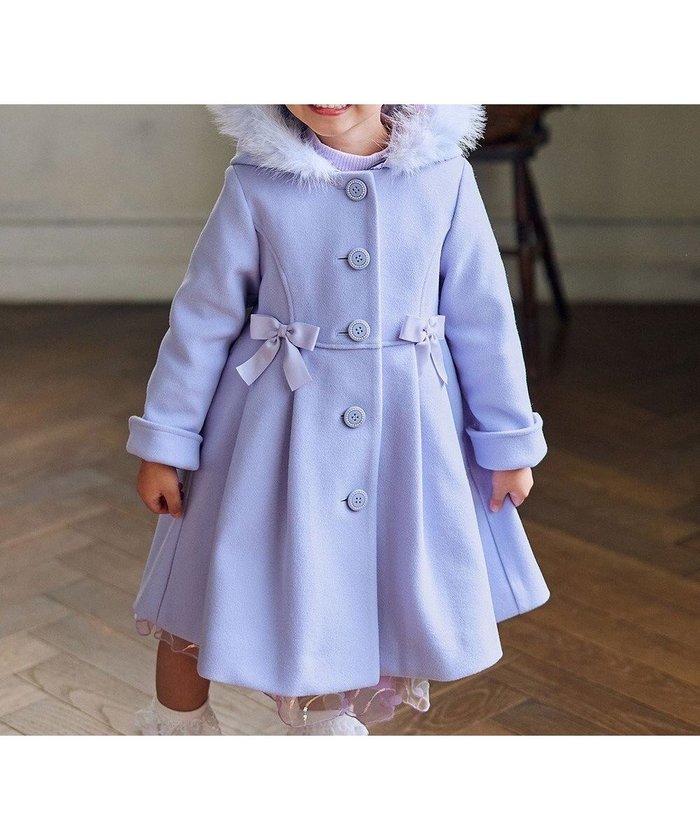 【エニィ/ANY / KIDS】の【フード取り外し可能】ウールライクコート インテリア・キッズ・メンズ・レディースファッション・服の通販 founy(ファニー) https://founy.com/ ファッション Fashion キッズファッション Fashion for Kids アウター Coat Outerwear /Kids ガーリー Girly, Feminine Style ジャケット Jacket, Outerwear パール Pearl, Pearl Accent ポケット Pocket, Pocket Detail リボン Ribbon, Bow エレガント 上品 Elegant 冬 Winter / This Winter A/W・秋冬 Autumn/Winter |ID: prp329100004740087 ipo3291000000034631807