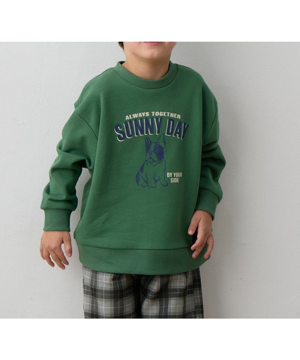 【エニィ/ANY / KIDS】のアニマルプリント 裏毛トレーナー インテリア・キッズ・メンズ・レディースファッション・服の通販 founy(ファニー) ファッション Fashion キッズファッション Fashion for Kids トップス・カットソー Cut & Sew Tops アニマル Animal Print 秋 Autumn スウェット / スエット Sweatshirt, Sweatwear スマホ Smartphone, Mobile Device トレンド Trend, Trending Now トレーナー Sweatshirt, Trainer 長袖 Long Sleeve, Full Sleeve フロント Front, Front Design プリント Print, Printed Pattern ポケット Pocket, Pocket Detail 冬 Winter / This Winter A/W・秋冬 Autumn/Winter おすすめ Recommended / Our Picks 2025年 2025 2025-2026秋冬・A/W Autumn/Winter 2025–26 AW25–26 グリーン|ID: prp329100004740089 ipo3291000000034241970