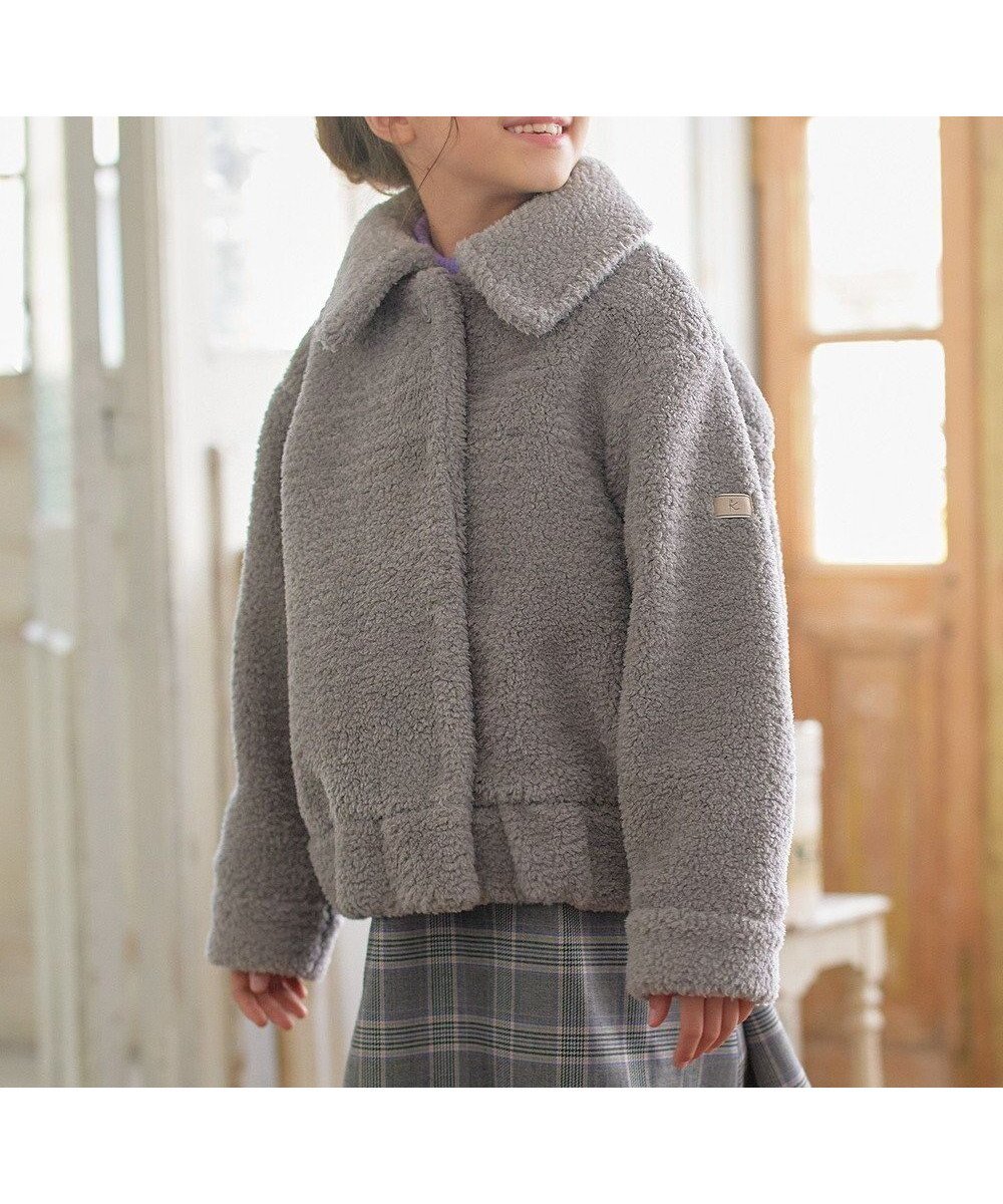 【組曲 / KIDS/KUMIKYOKU】の【110-140㎝】ハグミー ブルゾン インテリア・キッズ・メンズ・レディースファッション・服の通販 founy(ファニー) 　ファッション　Fashion　キッズファッション　Fashion for Kids　アウター　Coat Outerwear /Kids　ジャケット　Jacket, Outerwear　ブルゾン　Blouson, Bomber Jacket　A/W・秋冬　Autumn/Winter　ライトグレー系|ID: prp329100004740098 ipo3291000000034242074