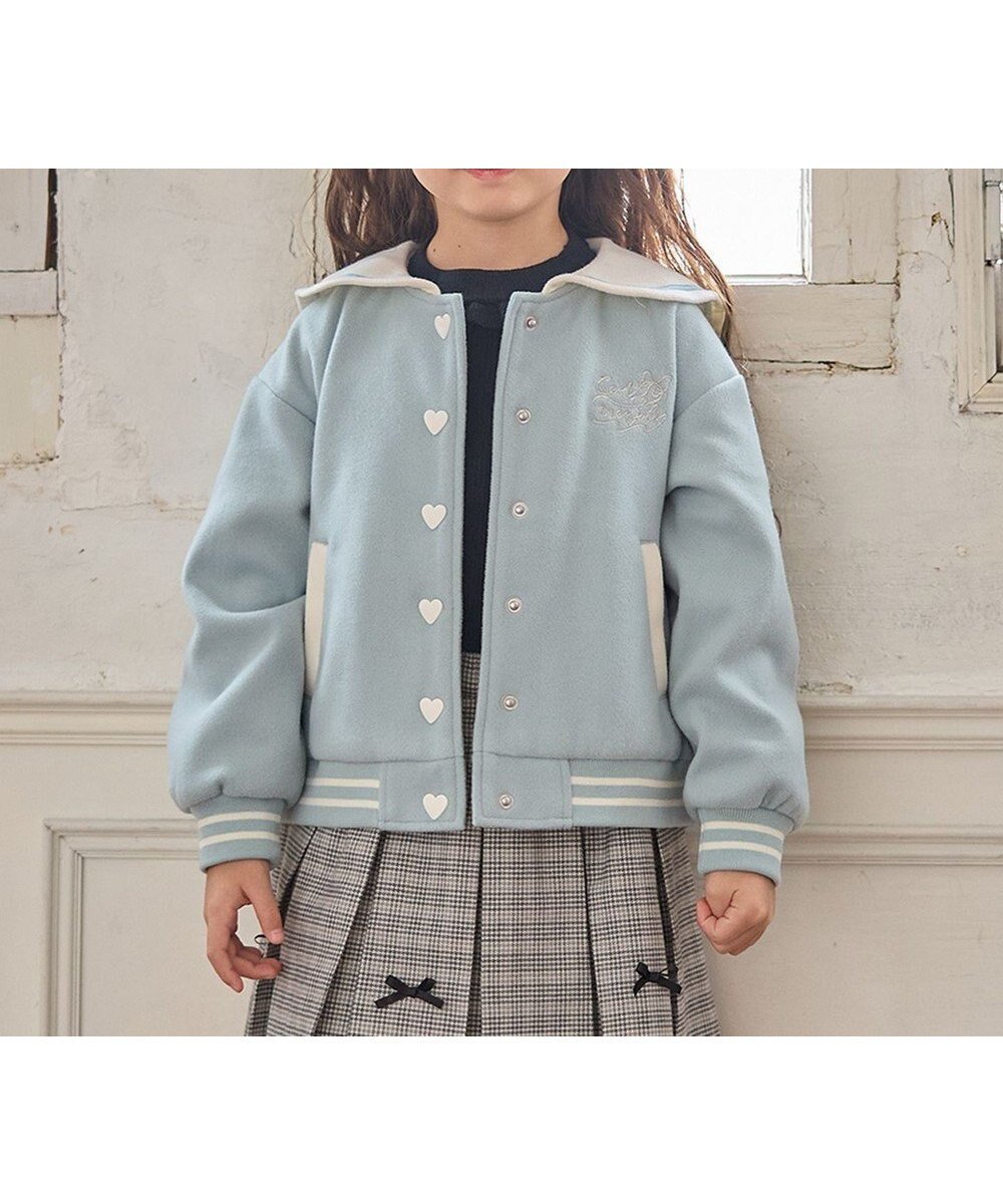 【エニィ/ANY / KIDS】のセーラースタジャン インテリア・キッズ・メンズ・レディースファッション・服の通販 founy(ファニー) ファッション Fashion キッズファッション Fashion for Kids アウター Coat Outerwear /Kids ガーリー Girly, Feminine Style ジャケット Jacket, Outerwear 定番 Standard, Basic Item ポケット Pocket, Pocket Detail ワンポイント One Point, Statement Accent A/W・秋冬 Autumn/Winter ミント|ID: prp329100004740108 ipo3291000000034242220