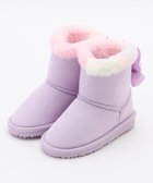 【エニィ/ANY / KIDS】のリボンフェイクムートンブーツ ラベンダー(レインボー)|ID: prp329100004740116 ipo3291000000034242502