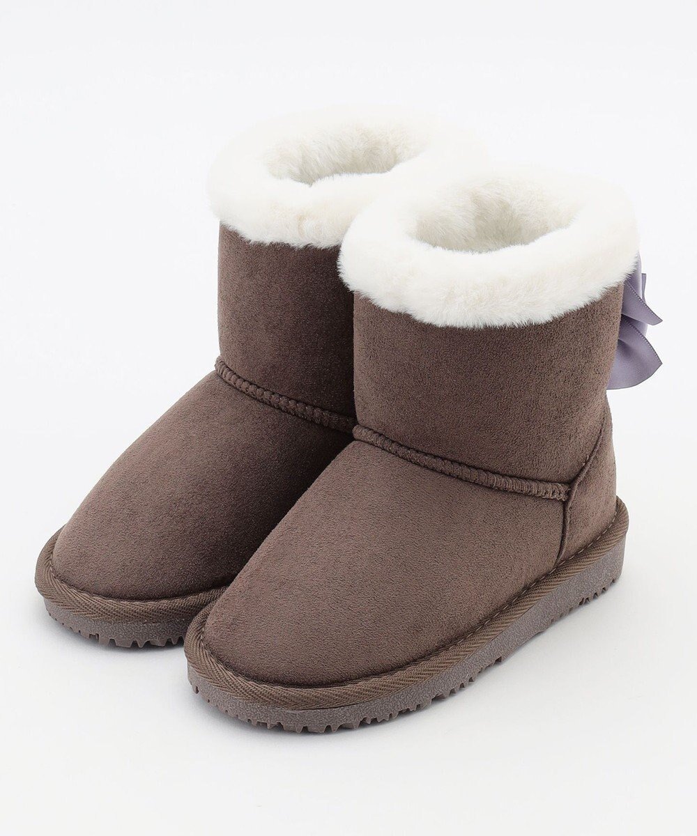 【エニィ/ANY / KIDS】のリボンフェイクムートンブーツ インテリア・キッズ・メンズ・レディースファッション・服の通販 founy(ファニー) ファッション Fashion キッズファッション Fashion for Kids スマホ Smartphone, Mobile Device ダブル Double, Double-Breasted 人気 Popular, Best Seller フェイクムートン Faux Shearling, Faux Mouton ラベンダー Lavender リボン Ribbon, Bow A/W・秋冬 Autumn/Winter 再入荷 Restock / Back in Stock ブラウン|ID: prp329100004740116 ipo3291000000034242503