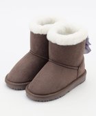 【エニィ/ANY / KIDS】のリボンフェイクムートンブーツ ブラウン|ID: prp329100004740116 ipo3291000000035588776