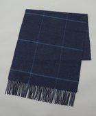 【五大陸/gotairiku / MEN】の【カシミヤ100%】 幅広 マフラー_グレンチェック柄(40×180) ネイビー系8|ID: prp329100004740163 ipo3291000000034243369