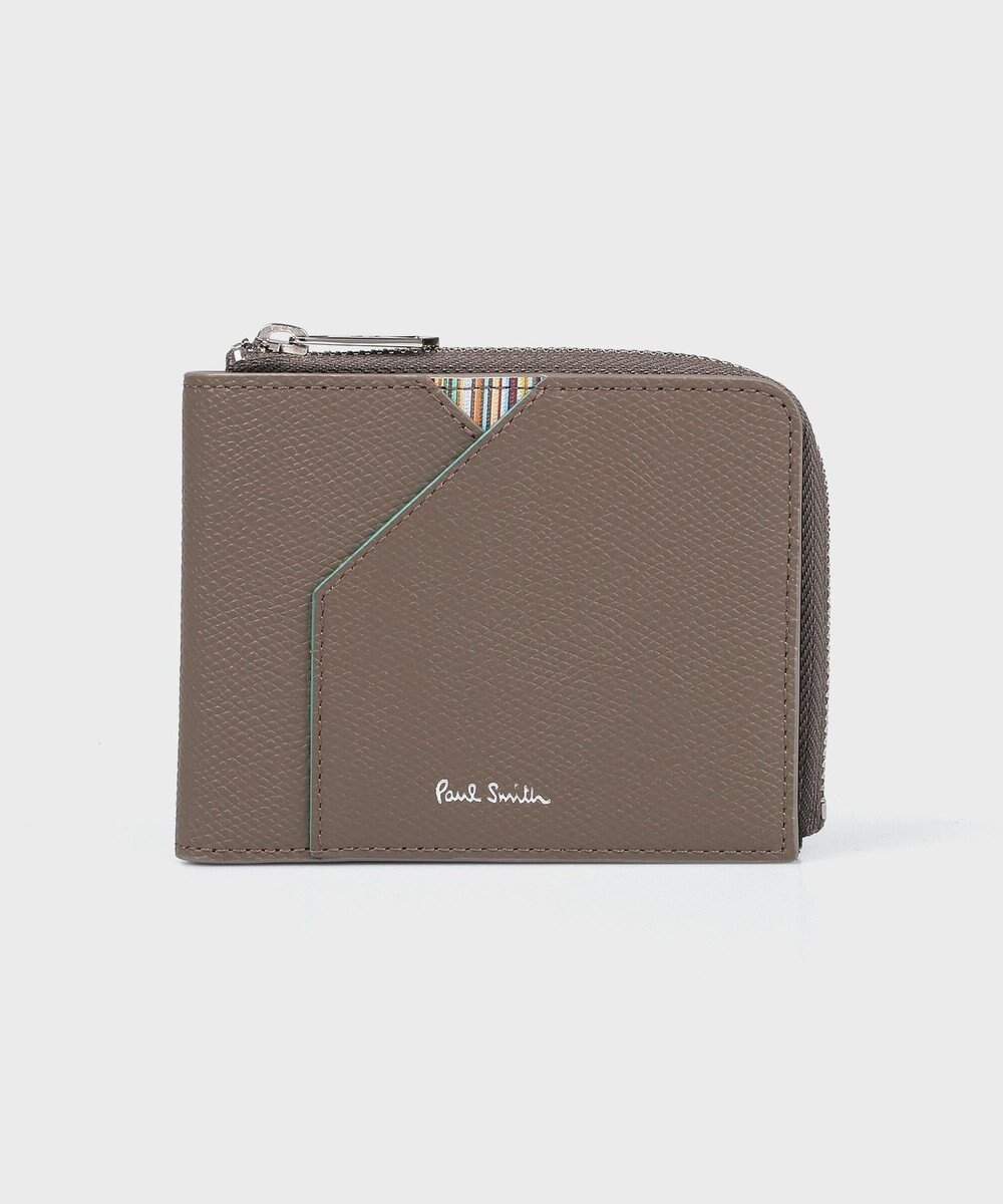 【ポールスミス/Paul Smith / MEN】のグレインレザー 2つ折り財布 インテリア・キッズ・メンズ・レディースファッション・服の通販 founy(ファニー) 　ファッション　Fashion　メンズファッション　Fashion for Men　カッティング　Cutting Detail　シンプル　Simple, Minimal　ジャケット　Jacket, Outerwear　ストライプ　Stripe, Striped Pattern　財布　Wallet, Purse　テクスチャー　Texture, Textured Fabric　プリント　Print, Printed Pattern　ベーシック　Basic, Essential　ポケット　Pocket, Pocket Detail　メンズ　Men's, Menswear　ラグジュアリー　Luxury, Elegant　新作・新入荷　New Arrivals / New In　エレガント 上品　Elegant　グレイッシュベージュ|ID: prp329100004740177 ipo3291000000034243404