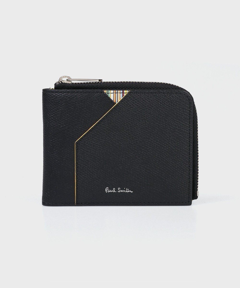 【ポールスミス/Paul Smith / MEN】のグレインレザー 2つ折り財布 インテリア・キッズ・メンズ・レディースファッション・服の通販 founy(ファニー) 　ファッション　Fashion　メンズファッション　Fashion for Men　カッティング　Cutting Detail　シンプル　Simple, Minimal　ジャケット　Jacket, Outerwear　ストライプ　Stripe, Striped Pattern　財布　Wallet, Purse　テクスチャー　Texture, Textured Fabric　プリント　Print, Printed Pattern　ベーシック　Basic, Essential　ポケット　Pocket, Pocket Detail　メンズ　Men's, Menswear　ラグジュアリー　Luxury, Elegant　新作・新入荷　New Arrivals / New In　エレガント 上品　Elegant　ブラック|ID: prp329100004740177 ipo3291000000034243405