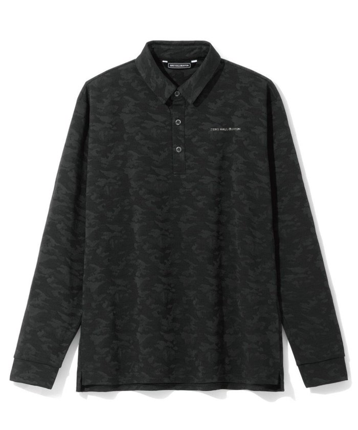 【ゼロハリバートン/ZERO HALLIBURTON / MEN】のカモフラージュ柄 ジャガードポロロングシャツ ZHG-A4A 2b 82853 ゴルフウェア インテリア・キッズ・メンズ・レディースファッション・服の通販 founy(ファニー) https://founy.com/ ファッション Fashion メンズファッション Fashion for Men トップス・カットソー Cut & Sew Tops メンズシャツ Shirts ポロシャツ / きれいめカジュアルスタイル Polo Shirts ゴルフ Golf ジャカード／ジャガード Jacquard, Woven Pattern ポロシャツ Polo Shirt, Collared Tee メタル Metal, Metal Parts A/W・秋冬 Autumn/Winter |ID: prp329100004740202 ipo3291000000034243521