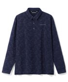 【ゼロハリバートン/ZERO HALLIBURTON / MEN】のカモフラージュ柄 ジャガードポロロングシャツ ZHG-A4A 2b 82853 ゴルフウェア ネイビー|ID: prp329100004740202 ipo3291000000034243525