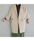 【ムーク/muuc】の〈軽くて暖かい上質ウール混〉野ばら刺繍のコート ベージュ|ID: prp329100004741211 ipo3291000000034256481