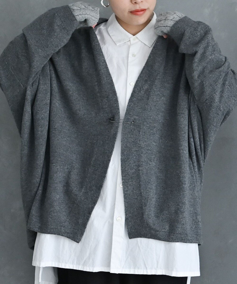 【ムーク/muuc】の〈希少な素材〉〈高級15.5マイクロン長極細メリノウール100%〉〈ユニセックス〉ウルグアイウールのジャケットカーディガン インテリア・キッズ・メンズ・レディースファッション・服の通販 founy(ファニー) 　ファッション　Fashion　レディースファッション　Fashion for Women　カーディガン　Cardigan, Knitwear　キャンバス　Canvas, Canvas Fabric　ジャケット　Jacket, Outerwear　ベーシック　Basic, Essential　ホールガーメント　WholeGarment, Seamless Knit　ポケット　Pocket, Pocket Detail　A/W・秋冬　Autumn/Winter　再入荷　Restock / Back in Stock　ビジネス 仕事 通勤　Business / Work / Commuting　グレー|ID: prp329100004741583 ipo3291000000034260860