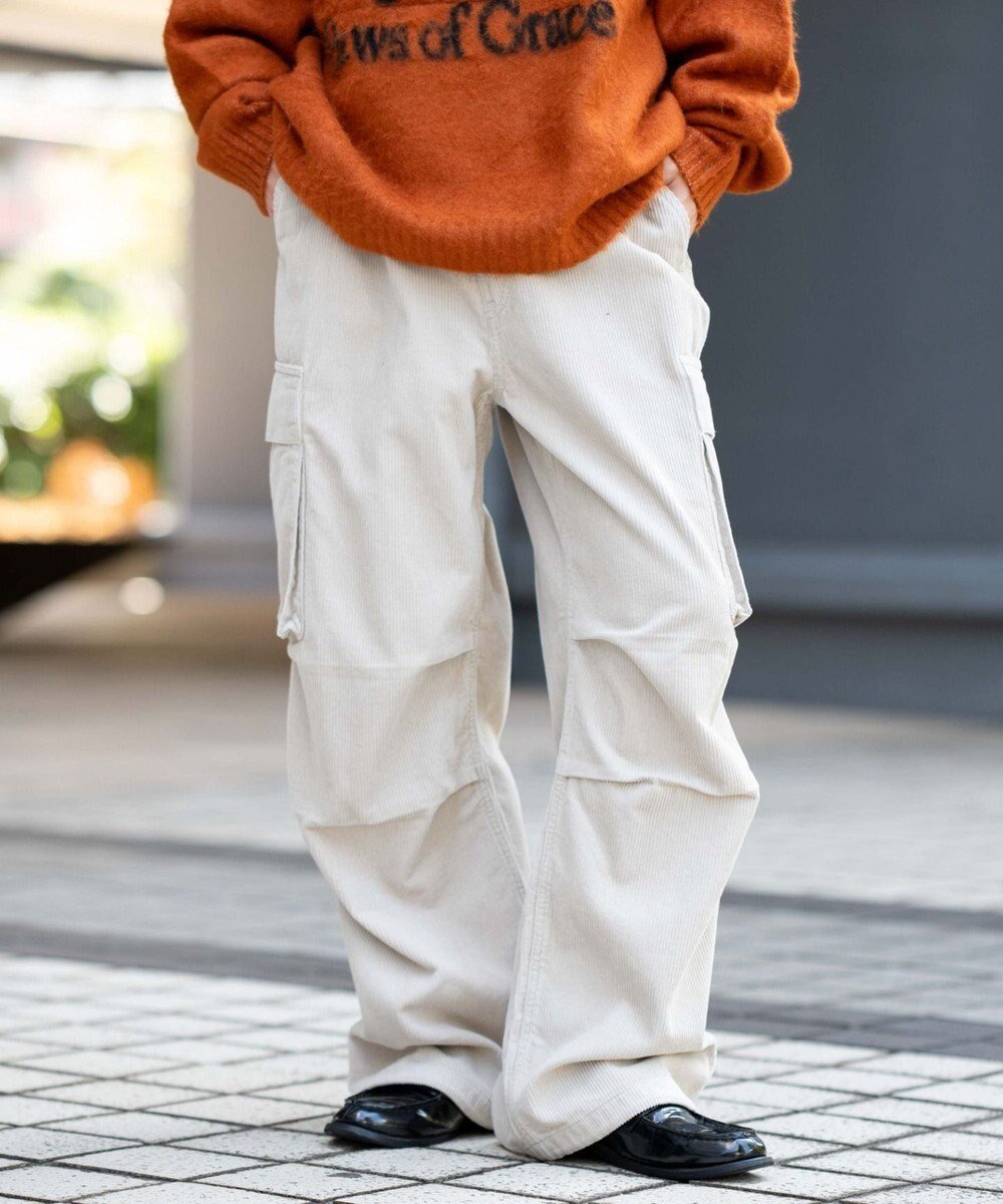 【ウィゴー/WEGO / MEN】の【ウエストゴム/MLサイズ展開】イージーコーデュロイカーゴパンツ インテリア・キッズ・メンズ・レディースファッション・服の通販 founy(ファニー) 　ファッション　Fashion　メンズファッション　Fashion for Men　ボトムス　Bottoms　秋　Autumn　コーデュロイ　Corduroy, Cord Fabric　シンプル　Simple, Minimal　スウェット / スエット　Sweatshirt, Sweatwear　スニーカー　Sneakers, Trainers　スマホ　Smartphone, Mobile Device　トレンド　Trend, Trending Now　ドローコード　Drawcord, Drawstring Cord　パーカー　Hoodie, Parka　ビッグ　Big, Oversized　ベーシック　Basic, Essential　リラックス　Relax, Relaxed Fit　冬　Winter / This Winter　A/W・秋冬　Autumn/Winter　新作・新入荷　New Arrivals / New In　ライトベージュ|ID: prp329100004742394 ipo3291000000034269238