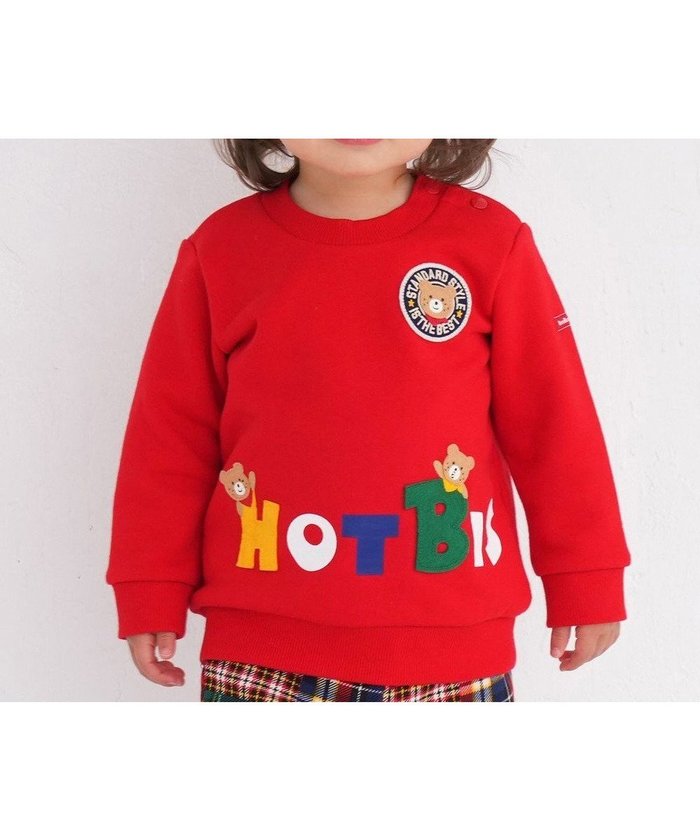 【ミキハウスホットビスケッツ/MIKI HOUSE HOT BISCUITS / KIDS】の【80-120cm】 立体ロゴ×キャラクタートレーナー インテリア・キッズ・メンズ・レディースファッション・服の通販 founy(ファニー) https://founy.com/ ファッション Fashion キッズファッション Fashion for Kids トップス・カットソー Cut & Sew Tops カラフル Colorful Design キャラクター Character, Licensed Characters キュロット Culottes, Wide Shorts スウェット / スエット Sweatshirt, Sweatwear トレーナー Sweatshirt, Trainer フェルト Felt, Felt Fabric フロント Front, Front Design プリント Print, Printed Pattern 吸水 Absorbent, Quick-Dry A/W・秋冬 Autumn/Winter 長袖 Long Sleeve, Full Sleeve |ID: prp329100004742401 ipo3291000000034269267