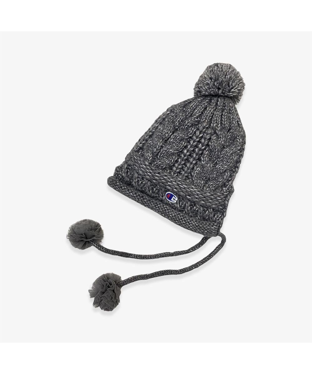 【林八百吉商店/HAYASHIYAOKICHI】のChampion バックスリット裏ボアワッチ インテリア・キッズ・メンズ・レディースファッション・服の通販 founy(ファニー) 　ファッション　Fashion　レディースファッション　Fashion for Women　トップス・カットソー　Cut & Sew Tops　ニット　Knit Tops & Sweaters　キャップ&ハット　Hats & Caps　キャップ　Cap, Baseball Cap　スリット　Slit, Slit Detail　チュール　Tulip, Tulip Motif　ポンポン　Pom-Pom, Fluffy Ball　帽子　Hat, Headwear　防寒　Cold Protection, Winter-Ready　チャコール|ID: prp329100004742429 ipo3291000000034269510