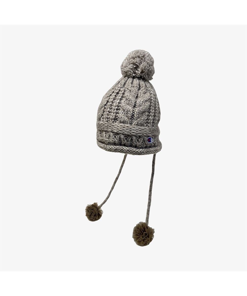 【林八百吉商店/HAYASHIYAOKICHI】のChampion バックスリット裏ボアワッチ インテリア・キッズ・メンズ・レディースファッション・服の通販 founy(ファニー) 　ファッション　Fashion　レディースファッション　Fashion for Women　トップス・カットソー　Cut & Sew Tops　ニット　Knit Tops & Sweaters　キャップ&ハット　Hats & Caps　キャップ　Cap, Baseball Cap　スリット　Slit, Slit Detail　チュール　Tulip, Tulip Motif　ポンポン　Pom-Pom, Fluffy Ball　帽子　Hat, Headwear　防寒　Cold Protection, Winter-Ready　グレージュ|ID: prp329100004742429 ipo3291000000034269511