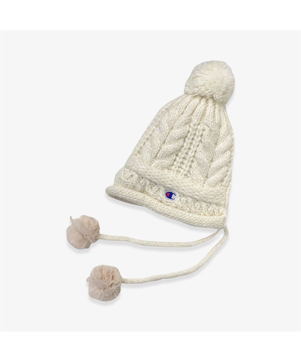 【林八百吉商店/HAYASHIYAOKICHI】のChampion バックスリット裏ボアワッチ インテリア・キッズ・メンズ・レディースファッション・服の通販 founy(ファニー) 　ファッション　Fashion　レディースファッション　Fashion for Women　トップス・カットソー　Cut & Sew Tops　ニット　Knit Tops & Sweaters　キャップ&ハット　Hats & Caps　キャップ　Cap, Baseball Cap　スリット　Slit, Slit Detail　チュール　Tulip, Tulip Motif　ポンポン　Pom-Pom, Fluffy Ball　帽子　Hat, Headwear　防寒　Cold Protection, Winter-Ready　アイボリー|ID: prp329100004742429 ipo3291000000034269512