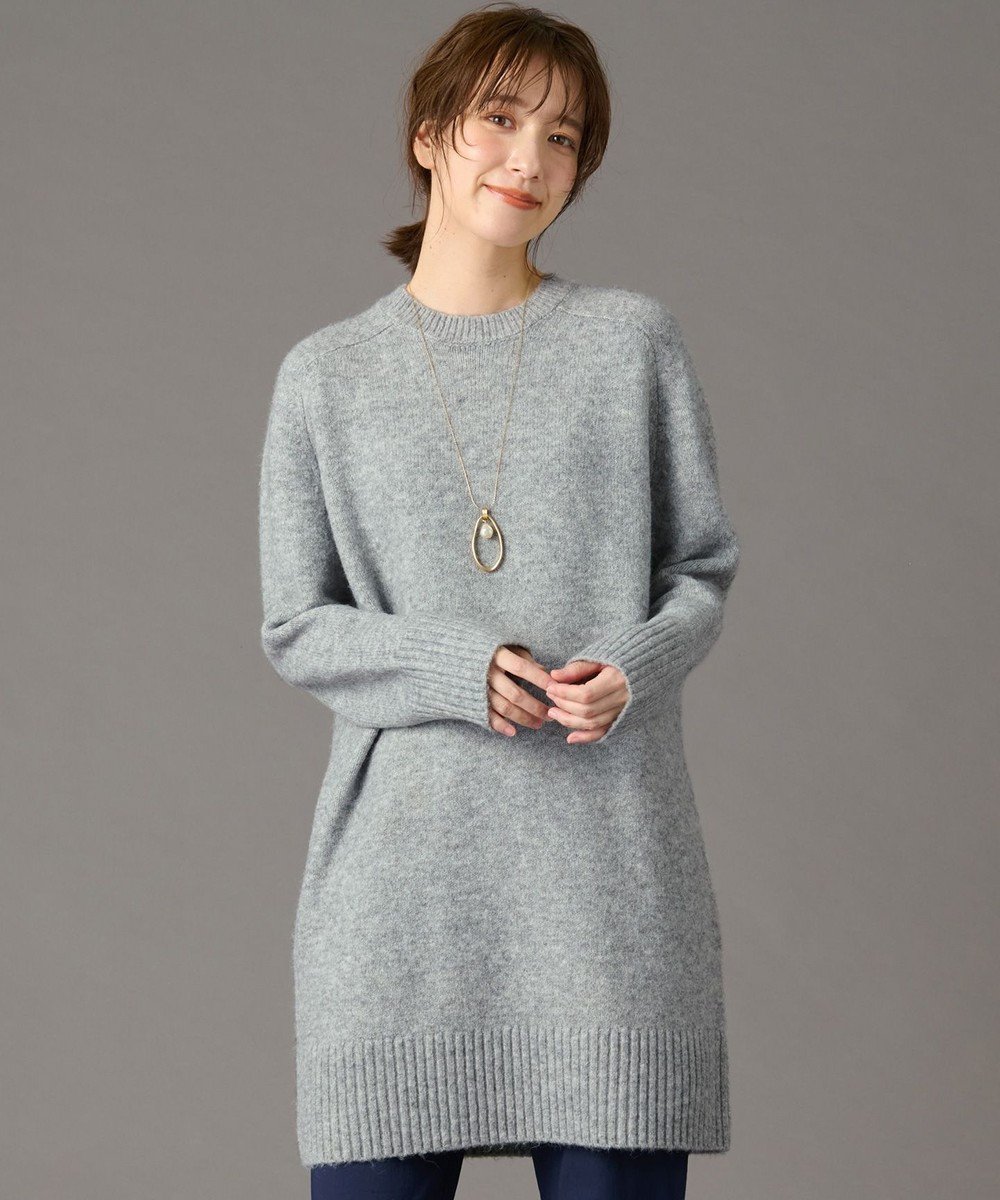 【エニー/ANY】の【手洗い可】ニットチュニック インテリア・キッズ・メンズ・レディースファッション・服の通販 founy(ファニー) ファッション Fashion レディースファッション Fashion for Women トップス・カットソー Cut & Sew Tops ニット Knit Tops & Sweaters セーター Sweater, Knitwear チュニック Tunic, Long Top A/W・秋冬 Autumn/Winter ライトグレー|ID: prp329100004742443 ipo3291000000034269675