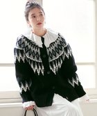 【23区/NIJYUSANKU】の【SLOW/一部店舗限定】ノルディック ニット カーディガン ブラックベース|ID: prp329100004742446 ipo3291000000034269686