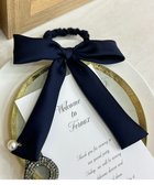 【フェルゥ/Feroux】のパールリボン シュシュ ネイビー系|ID: prp329100004742447 ipo3291000000034269697