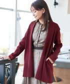 【ティアクラッセ/Tiaclasse】の【洗える】リブ編み着流しカーディガン ボルドー|ID: prp329100004742466 ipo3291000000034270083