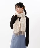 【アウロラ/AURORA】の【 LANVIN COLLECTION(ランバン コレクション) 】カシミヤ100%ジャカードマフラー(WASH) ベージュ|ID: prp329100004742477 ipo3291000000035698587