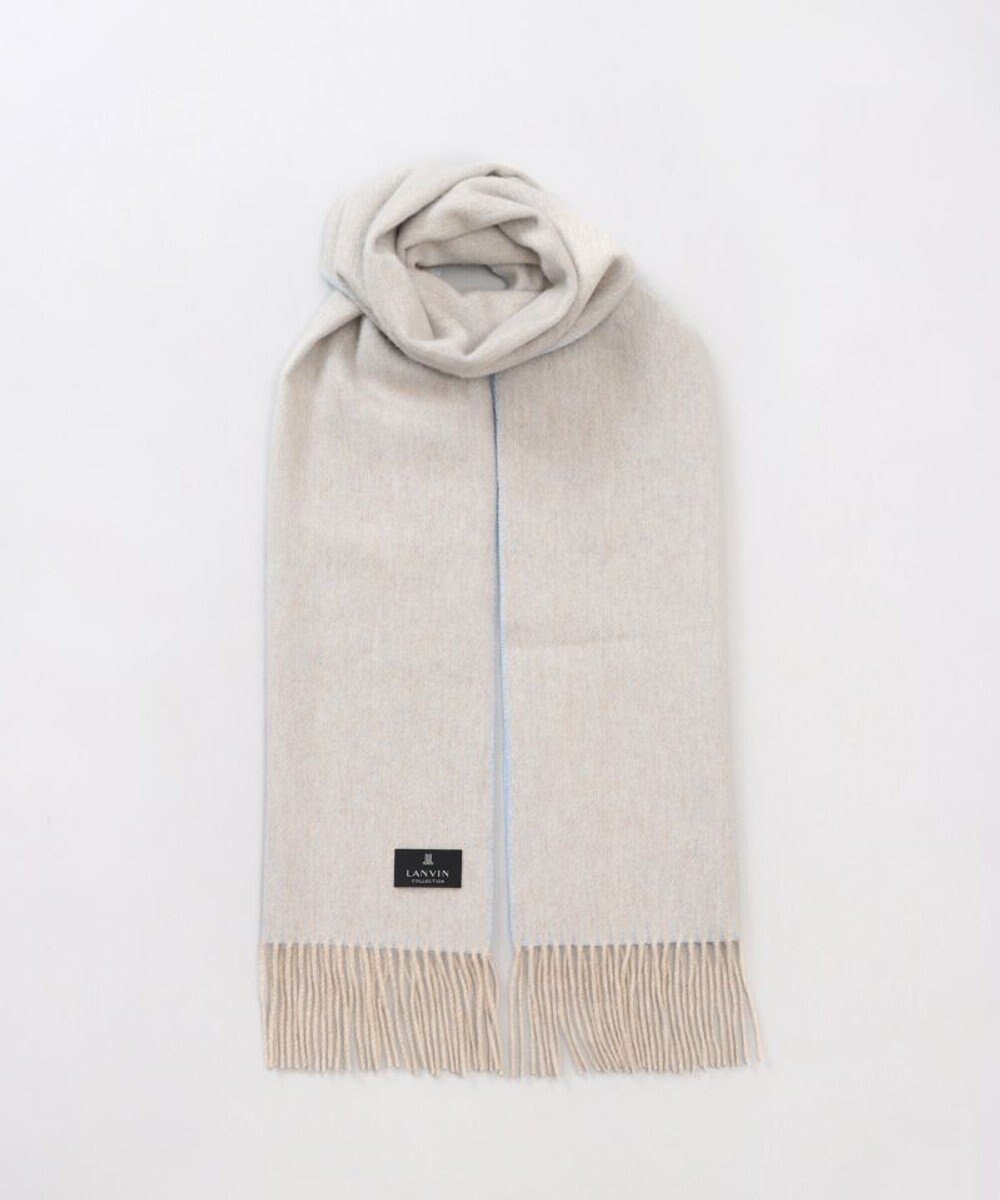 【アウロラ/AURORA】の【 LANVIN COLLECTION(ランバン コレクション) 】カシミヤ100%無地シングルリバーシブルマフラー(WASH) インテリア・キッズ・メンズ・レディースファッション・服の通販 founy(ファニー) 　ファッション　Fashion　レディースファッション　Fashion for Women　マフラー・スヌード / 冬小物の定番　Scarves & Mufflers　コレクション　Collection, Seasonal Line　コンパクト　Compact, Small Size　スヌード　Snood, Infinity Scarf　マフラー　Scarf, Muffler　無地　Plain, Solid Color　A/W・秋冬　Autumn/Winter　サックス|ID: prp329100004742479 ipo3291000000035582435