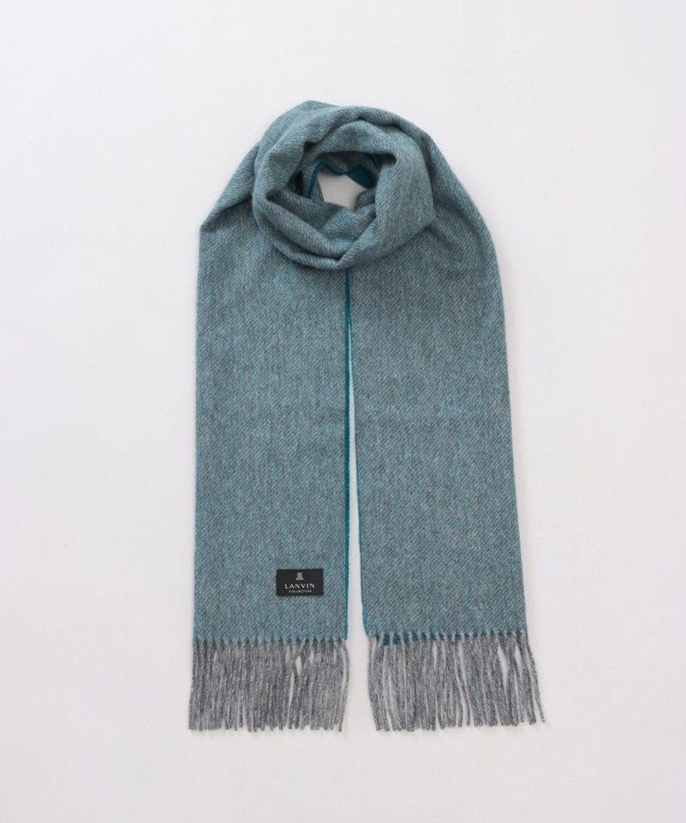 【アウロラ/AURORA】の【 LANVIN COLLECTION(ランバン コレクション) 】カシミヤ100%無地シングルリバーシブルマフラー(WASH) インテリア・キッズ・メンズ・レディースファッション・服の通販 founy(ファニー) 　ファッション　Fashion　レディースファッション　Fashion for Women　マフラー・スヌード / 冬小物の定番　Scarves & Mufflers　コレクション　Collection, Seasonal Line　コンパクト　Compact, Small Size　スヌード　Snood, Infinity Scarf　マフラー　Scarf, Muffler　無地　Plain, Solid Color　A/W・秋冬　Autumn/Winter　ターコイズ|ID: prp329100004742479 ipo3291000000035582437