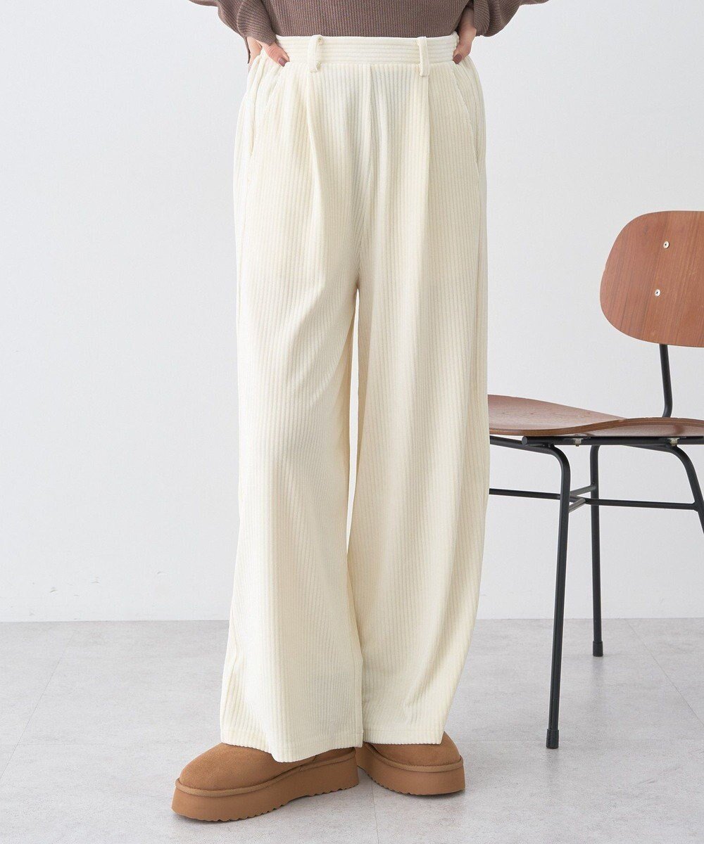 【アースミュージックアンドエコロジー/earth music&ecology】のコーデュロイタックパンツ 人気、トレンドファッション・服の通販 founy(ファニー) 　ファッション　Fashion　レディースファッション　Fashion for Women　パンツ　Pants & Trousers　おすすめ　Recommended / Our Picks　コーデュロイ　Corduroy, Cord Fabric　ポケット　Pocket, Pocket Detail　ループ　Loop, Loop Knit　ワイド　Wide, Wide Fit　A/W・秋冬　Autumn/Winter　 other-1|ID: prp329100004742499 ipo3291000000034270379