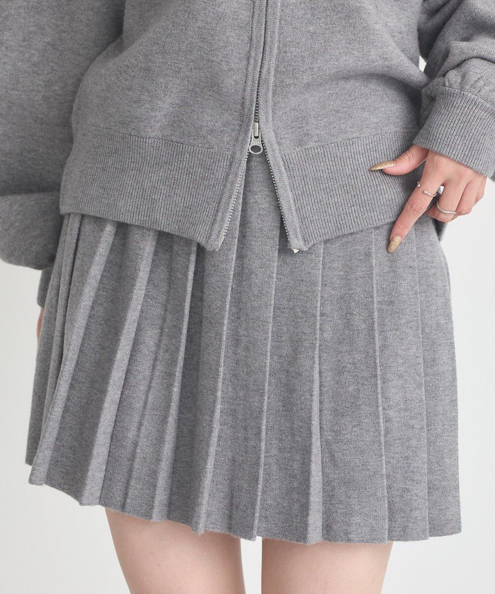 【アースミュージックアンドエコロジー/earth music&ecology】のニットプリーツスカート インテリア・キッズ・メンズ・レディースファッション・服の通販 founy(ファニー) ファッション Fashion レディースファッション Fashion for Women スカート Skirts プリーツスカート / 上品フェミニンスタイル Pleated Skirts おすすめ Recommended / Our Picks セットアップ Set-Up, Coordinated Outfit ソックス Socks, Hosiery プリーツ Pleats, Pleated ペチコート Petticoat, Underskirt ポケット Pocket, Pocket Detail ミニスカート Mini Skirt, Short Skirt ロング Long, Long-Length 台形 A-Line, Trapezoid Shape A/W・秋冬 Autumn/Winter Gray|ID: prp329100004742502 ipo3291000000034270393