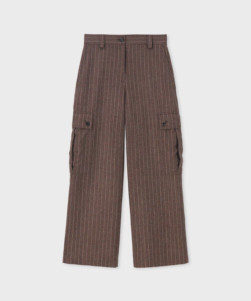 【ポール スミス/Paul Smith】のストライプ ウール カーゴパンツ インテリア・キッズ・メンズ・レディースファッション・服の通販 founy(ファニー) 　ファッション　Fashion　レディースファッション　Fashion for Women　パンツ　Pants & Trousers　カーゴパンツ　Cargo Pants, Utility Pants　クラシック　Classic, Timeless Style　ジャケット　Jacket, Outerwear　ストライプ　Stripe, Striped Pattern　セットアップ　Set-Up, Coordinated Outfit　トレンド　Trend, Trending Now　フラップ　Flap, Flap Pocket　ボックス　Boxy, Box Shape　ポケット　Pocket, Pocket Detail　モダン　Modern, Contemporary　リラックス　Relax, Relaxed Fit　エレガント 上品　Elegant　夏　Summer　S/S・春夏　SS, Spring/Summer, Warm Season　A/W・秋冬　Autumn/Winter　ブラウン|ID: prp329100004742506 ipo3291000000034270411
