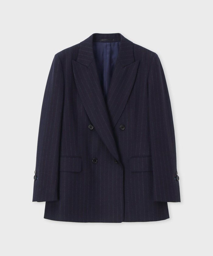 【ポール スミス/Paul Smith】のストライプ ウール ダブルジャケット インテリア・キッズ・メンズ・レディースファッション・服の通販 founy(ファニー) https://founy.com/ ファッション Fashion レディースファッション Fashion for Women アウター Coat / Outerwear Collection レディースジャケット・軽アウター Jackets テーラードジャケット / 通勤・きれいめスタイル Tailored Jackets & Blazers おすすめ Recommended / Our Picks クラシック Classic, Timeless Style ジャケット Jacket, Outerwear ストライプ Stripe, Striped Pattern セットアップ Set-Up, Coordinated Outfit ダブル Double, Double-Breasted トレンド Trend, Trending Now ボックス Boxy, Box Shape モダン Modern, Contemporary リラックス Relax, Relaxed Fit 夏 Summer S/S・春夏 SS, Spring/Summer, Warm Season A/W・秋冬 Autumn/Winter |ID: prp329100004742507 ipo3291000000034270412