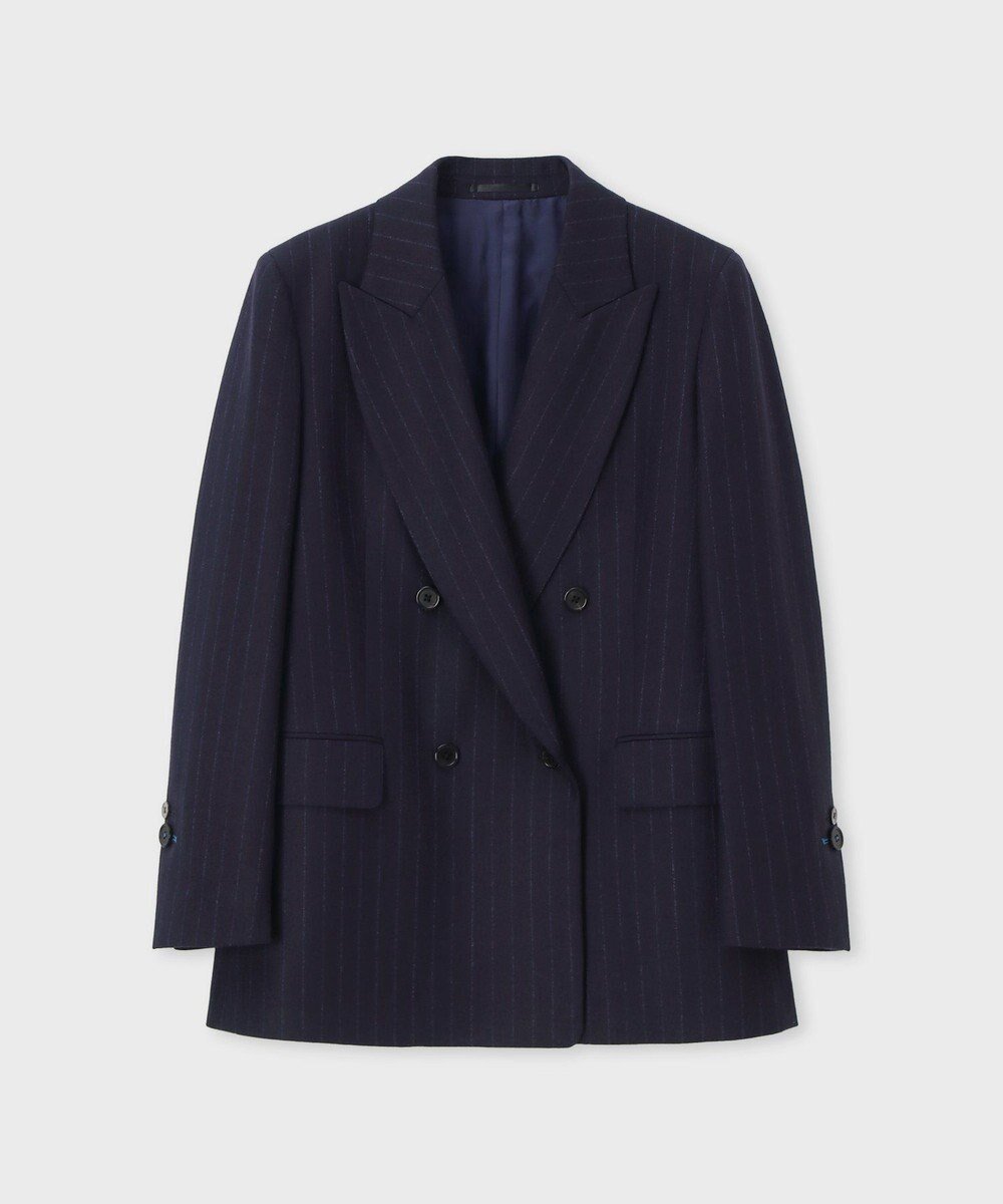 【ポール スミス/Paul Smith】のストライプ ウール ダブルジャケット インテリア・キッズ・メンズ・レディースファッション・服の通販 founy(ファニー) ファッション Fashion レディースファッション Fashion for Women アウター Coat / Outerwear Collection レディースジャケット・軽アウター Jackets テーラードジャケット / 通勤・きれいめスタイル Tailored Jackets & Blazers おすすめ Recommended / Our Picks クラシック Classic, Timeless Style ジャケット Jacket, Outerwear ストライプ Stripe, Striped Pattern セットアップ Set-Up, Coordinated Outfit ダブル Double, Double-Breasted トレンド Trend, Trending Now ボックス Boxy, Box Shape モダン Modern, Contemporary リラックス Relax, Relaxed Fit 夏 Summer S/S・春夏 SS, Spring/Summer, Warm Season A/W・秋冬 Autumn/Winter ネイビー|ID: prp329100004742507 ipo3291000000034270413